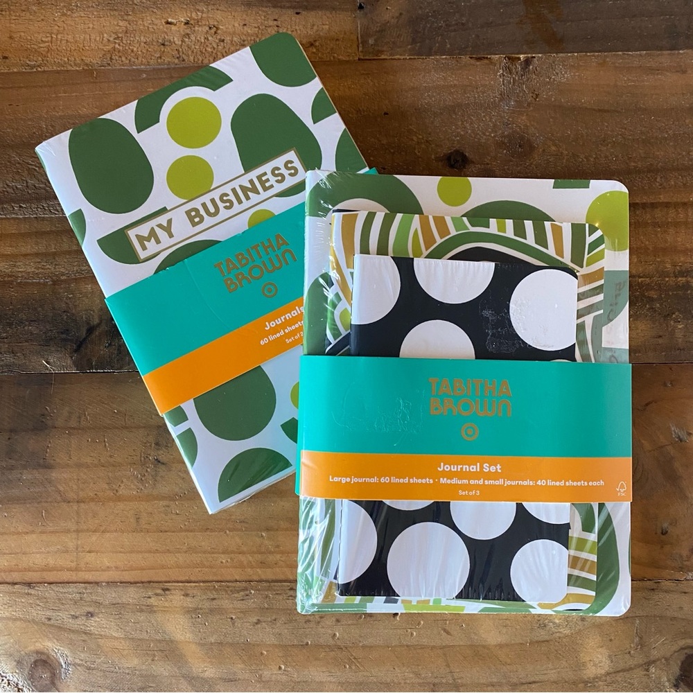 Tabitha Brown - TWO Sets of Journals NWT 5 piecze total